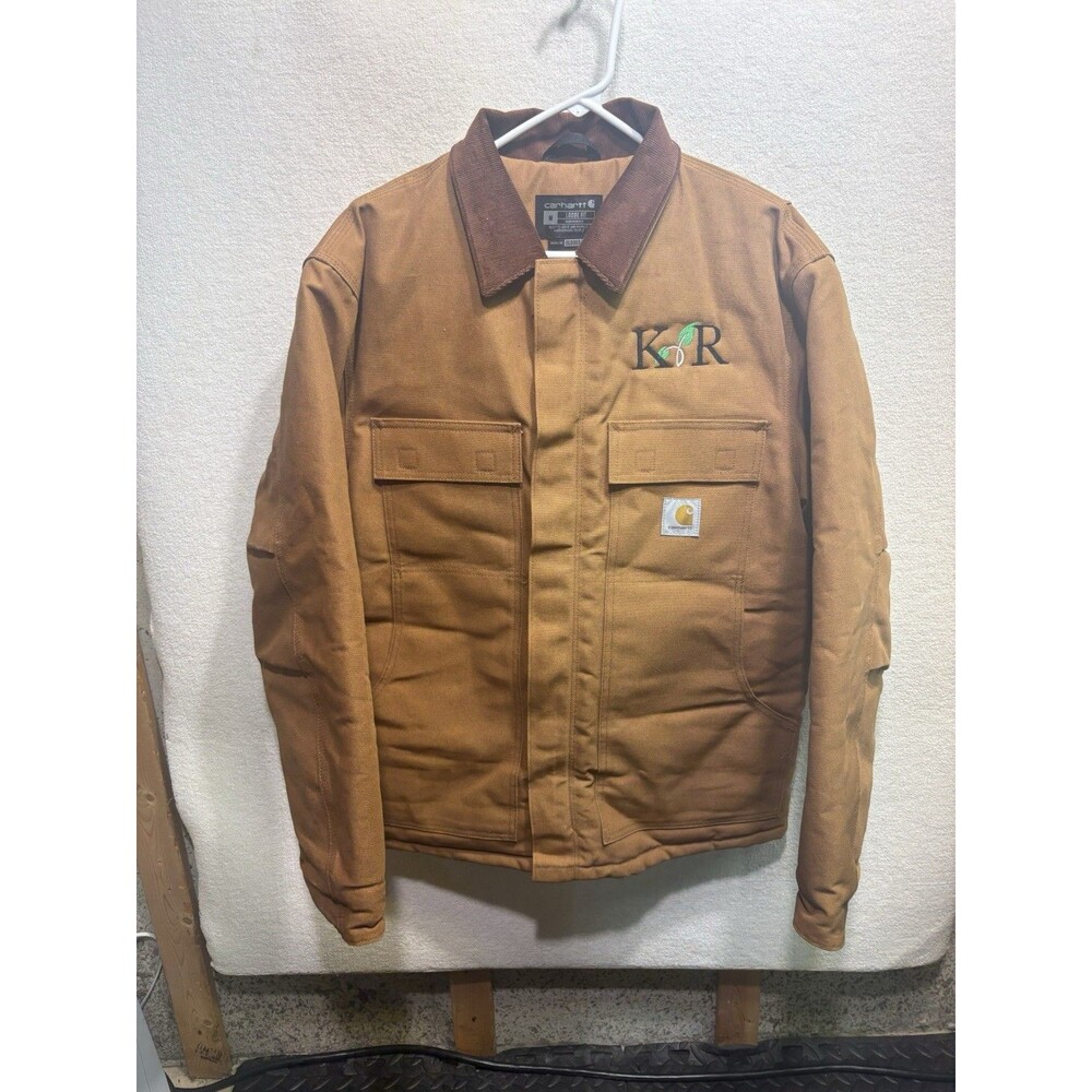 NEW Carhartt C003 Size MDuck Insulated Coat Jacket Corduroy Business Embroidery